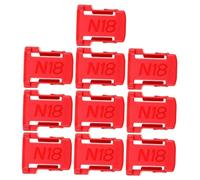 Operitacx 10pcs Red Lithium Ion Battery Mounts Rack for Durable Battery Holders with Secure Clip Belt Fixable Storage Organizer Easy Installation