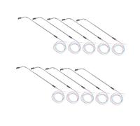 Operitacx 10PCS Scale Model Railway Street Lamps Stainless Steel LED Lights for Train Station Layout Architectural Building Models
