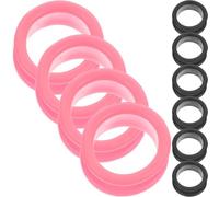 Operitacx 10pcs Silicone Hairdressing Shear and Comfort Touch Feeling, Assorted Colour Finger Protectors for Hairdresser and Pet Grooming Shears