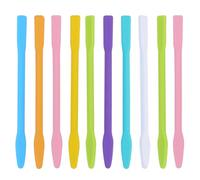 Operitacx 10pcs Silicone Stirring Rods for Face Mask Mixing, DIY Makeup Tool with Assorted Colours, Soft Silicone Material for Mixing Liquid and Epoxy in Handcrafts Random Color
