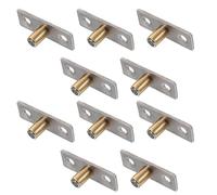 Operitacx 10pcs Sliding Door Positioner Stop Rollers with 8mm Shaft Metal Floor Guide for Barn Doors Anti-Swing Bottom Roller Hardware Suitable for Wooden