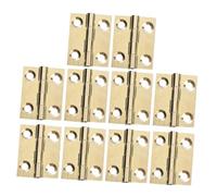 Operitacx 10pcs Small Brass Cabinet Hinges Flat H-Shape for Jewelry Boxes DIY Woodworking Projects Household Hardware with Smooth Pivot Movement