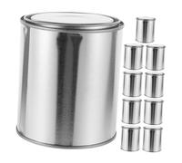 Operitacx 10PCS Small Metal Paint Cans with Lids Thickened Round Iron Storage Buckets for Paint and Asphalt Sampling Strong Sealing Containers for Experimental and Long-term Use