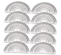 Operitacx 10pcs Small Plastic Protractors for Math Lessons Angle Measurement Tools with Smooth Edges Portable Geometry Rulers for Students Teachers Architects and Designers