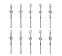 Operitacx 10pcs Stainless Steel Cable Tensioner End Caps 1/8 Inch Threaded Swage Fittings for Deck Railing Systems Stair Wire Rope Terminals