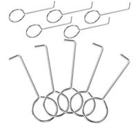 Operitacx 10pcs Stainless Steel Floor Drain Grate Hooks for Bath Tub Drain Removal and Debris Removal Tool Silver Sturdy Hooks for Home Use