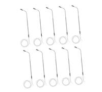 Operitacx 10PCS Stainless Steel Model Railway Train Lamp Post LED Street Lights Scale Sand Table Simulation Lighting for Model Train Layouts