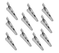 Operitacx 10pcs Stainless Steel Test Clips Metal Clamps Quick Temporary Wiring Corrosion Resistant Electronic Wire Connectors for Testing and Electrical Use