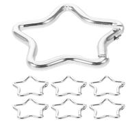 Operitacx 10pcs Star Shaped Keychain Clips for Backpack and Keys, Aluminium Alloy Carabiner Clips Small Portable Accessories with Sleek Look for Outdoor Adventures and Everyday Use