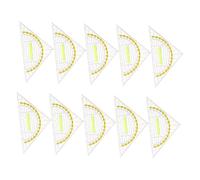 Operitacx 10pcs Transparent Plastic Triangle Rulers with Handle Multifunctional Geometry Set for Students Architects Engineers Portable Drafting Tools for Accurate Angle Measurement and