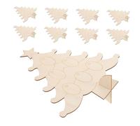 Operitacx 10pcs Unfinished Wooden Christmas Tree Cutouts for DIY Painting Family Crafting and Creative Expression Natural Blank Wood Shapes for Holiday Ornaments and Festive Decorations