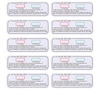 Operitacx 10pcs Uv Test Card Cabinet Testing Cards Meters Test Accessory for Indoor Identifiers and