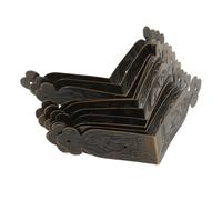 Operitacx 10pcs Vintage Box Protective Guards Screws Wooden Box Corner Protectors Edge Guards and Wooden Chests Retro Style Furniture Hardware Corner Wraps for Home Use