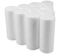 Operitacx 10pcs White Foam Cylinders Craft Foam Polystyrene Cylinders for Floral Arrangement, DIY Design, Lightweight, White, Christmas Holiday Decorations and Party Scenes, Family, Age