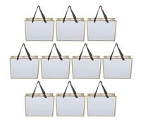 Operitacx 10pcs White Paper Bags with Handles Sturdy Construction and Enhanced Load-bearing Design 11x8.7 Inches Paper Tote Bags for Boutique Shopping and Business Events Classic Pure White