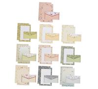 Operitacx 10Sets Floral Printing Stationery Kit Envelopes Letter Papers Cute Mixed Patterns for Elegant Writing for Invitations Notes Correspondence