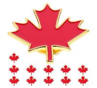 Operitacx 12 Pcs Maple Leaf Brooches Red Zinc Alloy Lapel Pins for Clothes and Hats, Versatile Compact Canadian Element Brooches Suitable for National Holidays and International Exchange