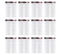 Operitacx 12 Sheets Fake Eyebrow Stickers Shaping Sticker Waterproof Paper Material Create Eyebrows Easy to Use Suitable for Beginners and Novices Daily Makeup