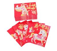 Operitacx 120pcs Cartoon Horse Red Envelopes for Lunar Year Vivid Spring Festival Hong Bao Packets for Wedding Holiday Blessings Traditional Chinese Money Envelopes