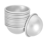 Operitacx 12Pcs Aluminium Alloy Semi Spherical DIY Molds for Bath Salt and Food Making Medium Resistant Craft Molds for Homemade Bath Bombs Cakes and Desserts