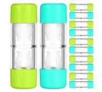 Operitacx 12pcs Contact Case Lens Holder Compact Portable Hard Lens Soaking Case with Separated Compartments Sturdy Plastic Material Leakproof Design for Vacations and Business Trips