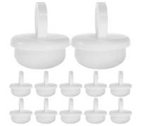 Operitacx 12pcs Dip Powder Brush, Nail Art Duster, Nail Art Cleaner Ring with Round Head & Soft Bristles, Manicure Cleaning Tool for Trimming Women Makeup