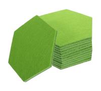 Operitacx 12Pcs Hexagon Felt Wall Tiles Soundproofing Memo Pin Board Stickers Decorative Felt Bulletin Board for Home Office with Adhesive for Notes Keys and Accessories Storage