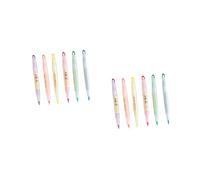 Operitacx 12pcs Highlighters Double-ended Fluorescent Pen School Supplies Watercolor Markers Office Student Stationery Random Color