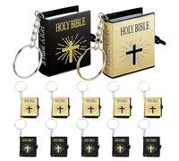 Operitacx 12pcs Holy Bible Miniature Keychain Bag Pendant Lightweight Versatile Accessory Made of Plastic and Paper, for Holidays and Birthdays Decoration
