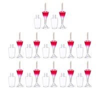 Operitacx 12pcs Lip Gloss Tube Lip Gloss Storage Container 3.14x0.79x0.79inch Reusable Easy to Carry Plastic Mini Wine Glass Shaped Tubes for Cosmetic Crafts with Caps and Stoppers
