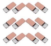 Operitacx 12pcs Lipstick Storage Organizer Rectangular Tinplate Box Set Slide Lid Design Portable Elegant Iron Mini Sliding Box for Travel and Set Packaging
