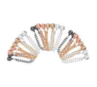 Operitacx 12pcs Magnetic Clothing Clips with Chain for Women Fast Closure Shirt Hem Adjuster and Sleeve Cinch Metal Clips for Sweaters Blouses Dresses Decorative Loss-preventing Fashion