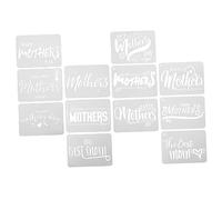 Operitacx 12pcs Mothers Day Template Large Circle Stencil Mother Day Wall Stencil Mom Letter Decorative Wall Art s Extra Long Drawing Paper Graffiti The Pet White