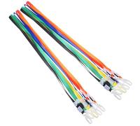 Operitacx 12pcs Plastic Hook Id Badge Lanyards with Gold Ribbon, Multi-use Neck Straps for Office and Daily Use, Convenient Hanging Ropes for Work and School Random Color