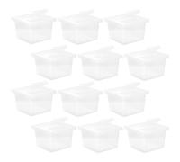Operitacx 12pcs Portable Reptile Box with Breathable Holes, Plastic Cage for Corn Snakes and Small Turtles, Household Use, Multi-function Enclosure for Reptiles and Insects