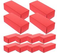 Operitacx 12pcs Present Box Storage Box with Smooth Rounded Edges Easy to Carry Brown Kraft Paper Drawer Style Practical Stylish Wrapping for Lipstick and Essential Oil Bottle