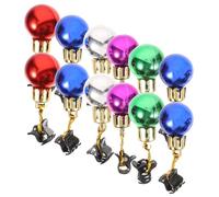 Operitacx 12pcs Shiny Christmas Beard Bauble Clips with Easy to Attach Hair-safe Grip, Special Material Beard Decorations for Men Suitable for Wedding and Birthday Celebrations Random Color