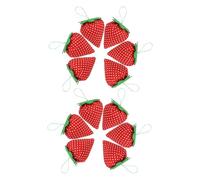 Operitacx 12pcs Strawberry Shaped Sewing Pin Cushion Soft Durable Needle Holder Pillow for Quilting Fabric Crafts Portable Compact Design for Dressmaker DIY Projects and Travel
