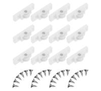 Operitacx 12pcs White Plastic Upright Freezer Cabinet Door Sliding Roller with Smooth Movement and Stable Installation for Modern Home and Commercial Space
