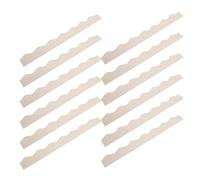 Operitacx 12pcs Wood Edge Trim Decorative Strips Wooden Craft Trim Scalloped Shape Beige Wood Material Resistant to Warping Decorative Border Artistic Style Cabinet Decoration