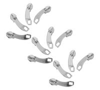 Operitacx 12pcs Zinc Alloy Replacement Zipper Pulls for Backpack and Purse, Seamless Sliding and Privacy Protection, Double Layer Design Suitable for Airport Security and Business Travel