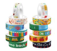Operitacx 12rolls Multi-functional Adhesive Tapes Washi Tape Decorative Scrapbook Cartoon Stickers Handbook Decors for Diy Crafts