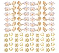 Operitacx 135pcs Hair Accessory Hair Daisy Motif Alloy Enamel Finish Resists Deformation Built to Last Everyday Wear Minimalist Fashionable Elegant Craftsmanship