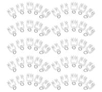 Operitacx 140pcs Plastic Window Curtain Track Divider Twin Wheeled Gliders with Hooks for Ceiling and Wall Mounted Drapery Rails, Suitable for Shower and Door Curtain Tracks