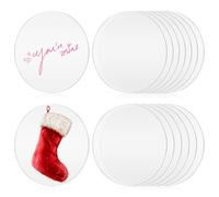 Operitacx 15 Pcs 4.72 Inch Round Acrylic Discs Clear Blanks for DIY Crafts Sublimation Projects and Vinyl Crafting Sheets