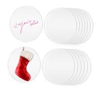 Operitacx 15 Pcs Acrylic Circle Discs 12cm Acrylic Sheets Blanks for Crafting Painting DIY Cake Boards and Coasters in Arts and Sewing