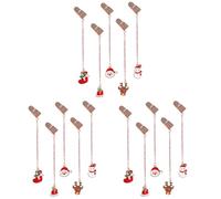 Operitacx 15 pcs Christmas Bookmarks Kids Bookmark File memo Card Paper Clips Office Book Mark Christmas Ornament Merry s Small and Pendant Metal