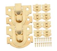 Operitacx 150 pcs Antique Wooden Box Buckle Hasp Latches Durable Retro Case Catch for Jewelry Boxes Cabinets Toolboxes Chest Locks with Fine Workmanship and Classic Yellow Finish