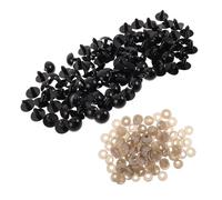 Operitacx 150pcs Black Plastic Safety Eyes with Washers for Plush Crochet Animals DIY Craft Supplies Glossy Finish Eyes for Stuffed Dolls and Amigurumi Projects