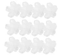 Operitacx 150pcs Gradient Clear Cherry Blossom Glass Flower Beads and Spacer Caps for Bracelet Making Floral Five-petal Transparent Beads DIY Jewelry Craft Supplies